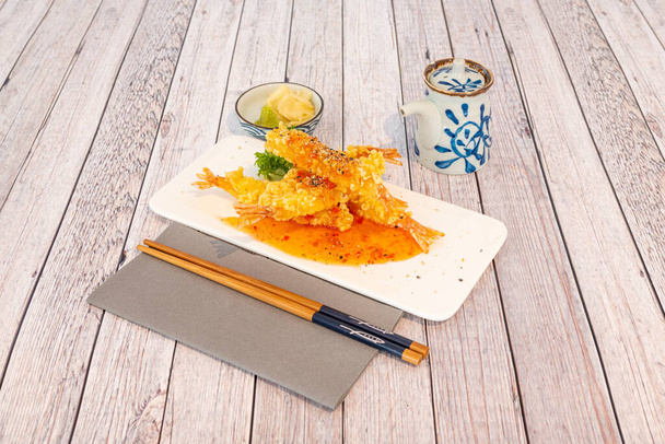Garnelenration in tempura - Foto, Bild