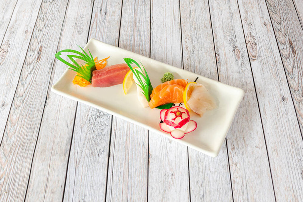 Typical Japanese raw sashimi - Photo, image