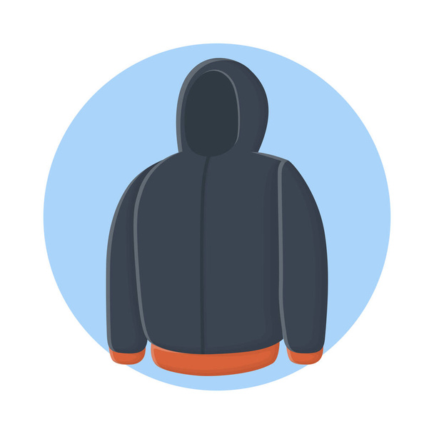 Hoodie Jacket Clothes Fashion. Flat Icon Vector Design - Vector, Image