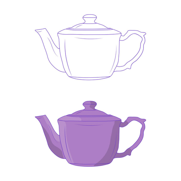 Kettle for brewing tea.  eps10 vector stock illustration. - Vector, Image