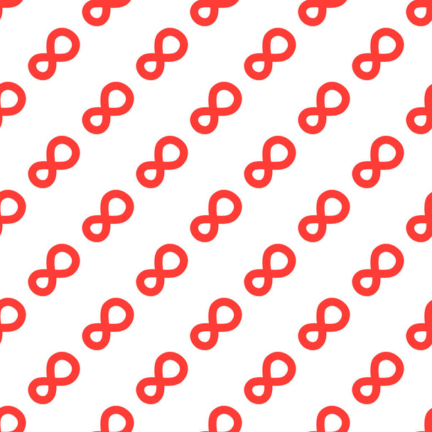 Seamless pattern with infinity symbol. Stylized geometric pattern. Stock vector illustration isolated on white background. - Вектор,изображение