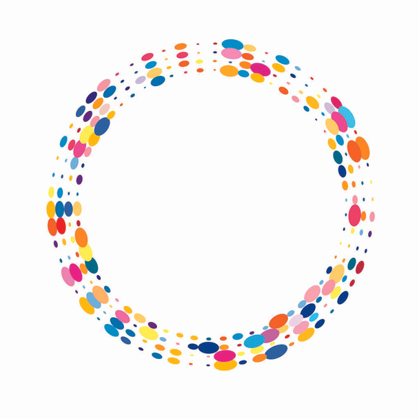 kruh barevných kruhů na bílém pozadí - Fotografie, Obrázek