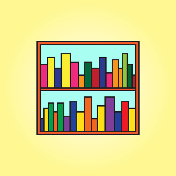 Дизайн маленьких книжных шкафов. Библиотека. Векторный eps.10
 - Вектор,изображение