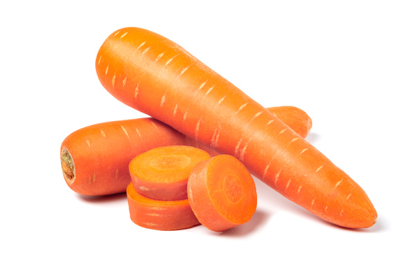 Zanahorias frescas aisladas sobre fondo blanco. Primer plano de Zanahorias
. - Foto, Imagen