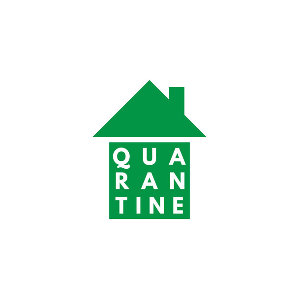 Quarantine at home design. Perfect for covid-19 resource, icon, logo, template, poster or banner, etc. Stay at home. Vector eps.10 - Vector, Image