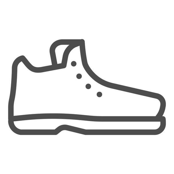 Male boots line icon. Demi-season boots vector illustration isolated on white. Footwear outline style design, designed for web and app. Eps 10. - Vektori, kuva