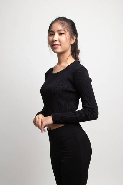 Portrait of beautiful young Asian woman on white background - Fotó, kép