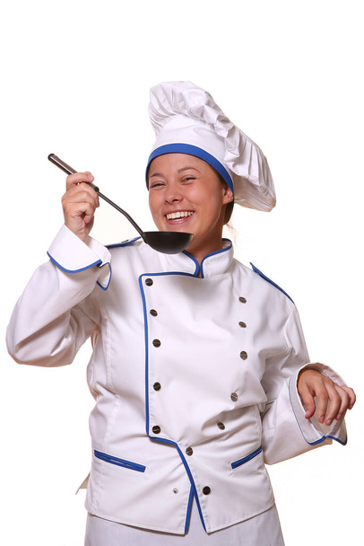 beautiful woman in chef images - Photo, image
