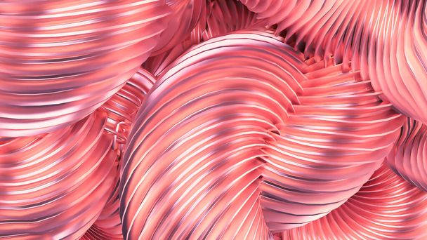 Beautiful metallic pink background. 3d rendering, 3d illustration. - Photo, Image