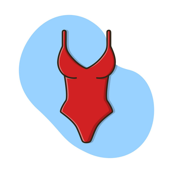 Badpak vrouwelijke icoon vector ontwerp illustratie - Vector, afbeelding