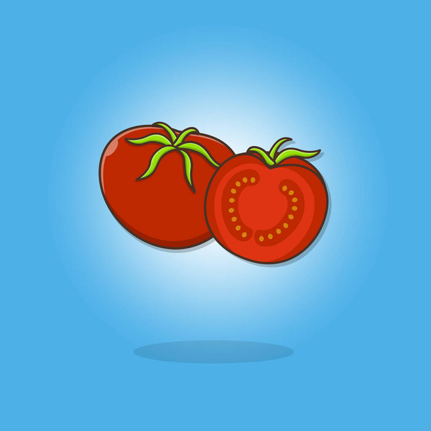 Diseño de vectores de icono de rodaja de tomate
 - Vector, Imagen