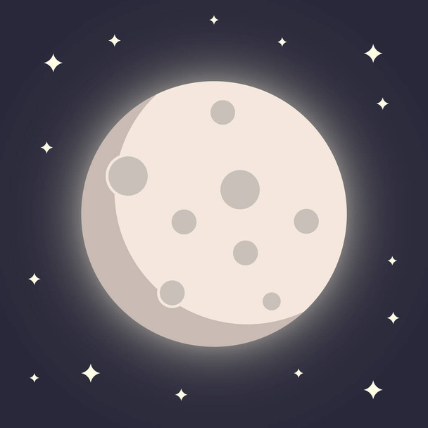 fondo abstracto de luna. ilustración del vector lunar. estilo plano y limpio. ilustración vectorial eps10
 - Vector, Imagen