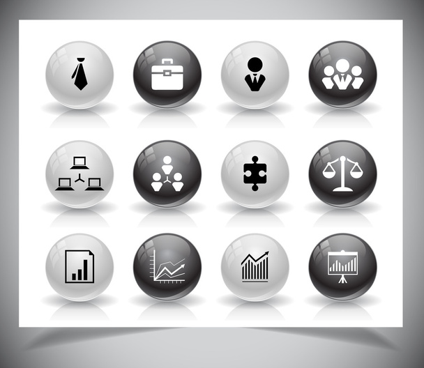 Set of business buttons - Vetor, Imagem