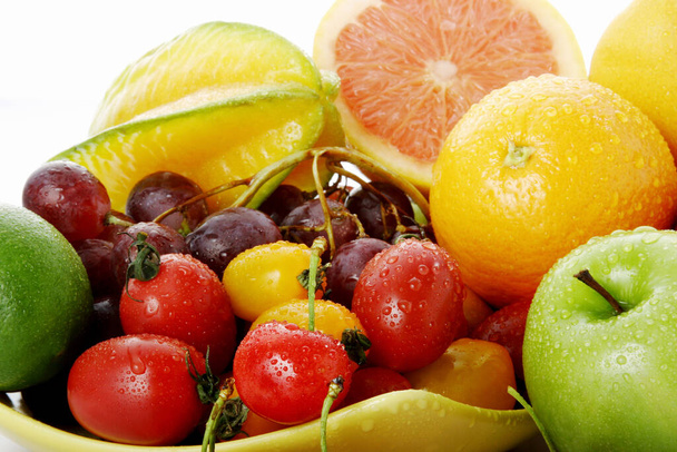 Assorted fruits close-up view - Photo, Image