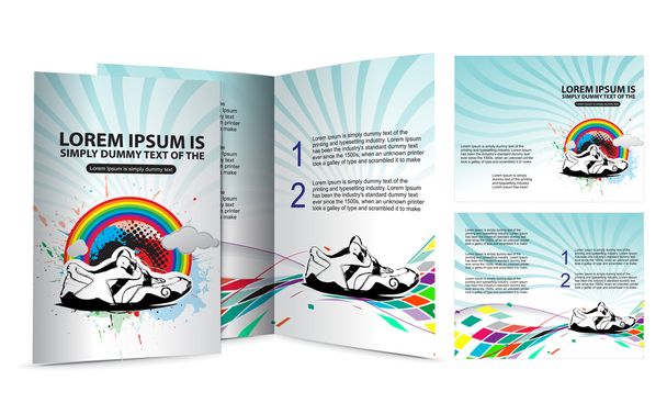 Дизайн брошюры по обуви
 - Вектор,изображение