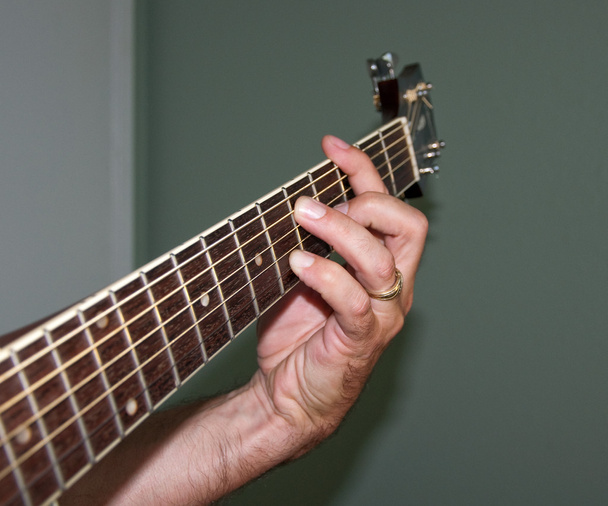 G7 акорд на акустичній гітарі
 - Фото, зображення