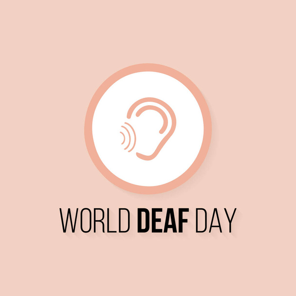 Vector illustration on the theme of World Deaf day observed each year in September - Vector, Image