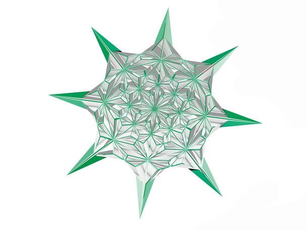 Sternförmige filigrane Kompassrose - Foto, Bild