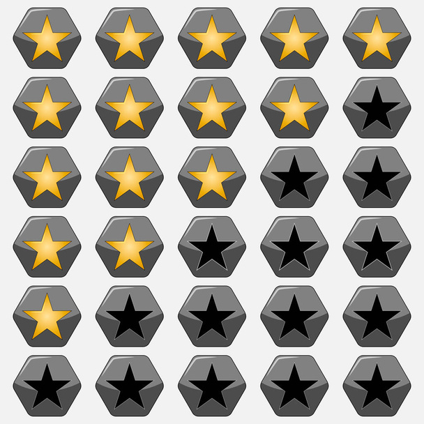 Вектор рейтингу зірок. Рейтинг зірки багатокутника. ЕПС 10
 - Вектор, зображення