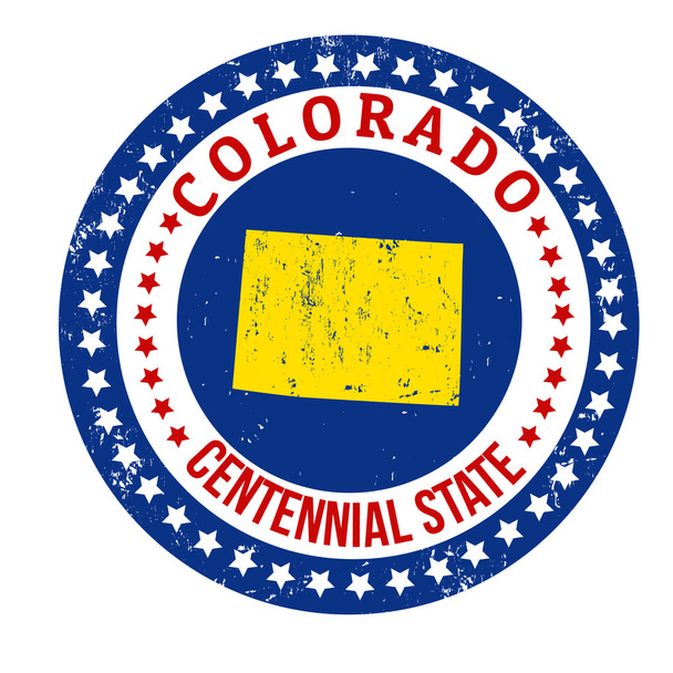 Colorado stamp - Vector, Image