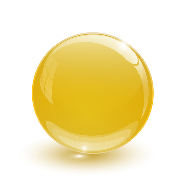 Amber glassy ball - ベクター画像