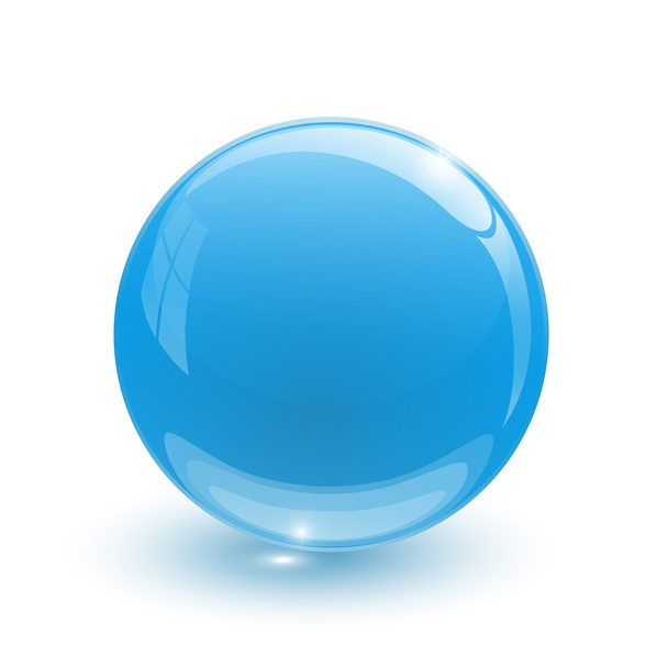 Navy blue glassy ball - Vector, imagen