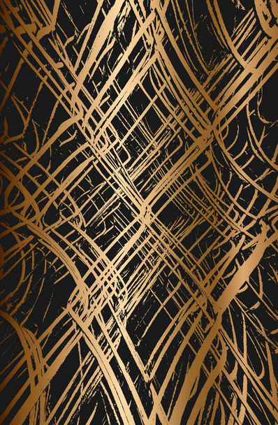 Vieille détresse dorée pelée rouillée, texture vectorielle rayée avec filet métallique, fil, cage, rayures croisées. Illustration EPS8
. - Vecteur, image