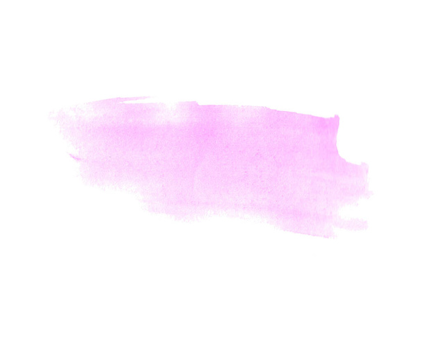 要旨水彩色ぬれたブラシ塗料印刷のための縞模様の要素。カラフルな水彩ピンク赤手描きの紙の質感は、テキストデザイン、ウェブのための白い背景に隔離された染色. - 写真・画像