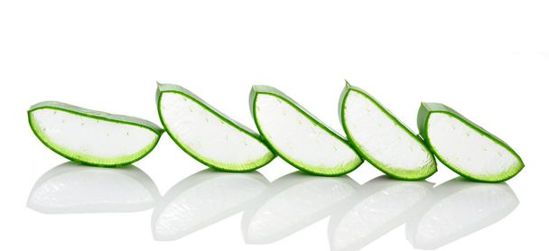 aloe vera čerstvý list. izolované přes bílou - Fotografie, Obrázek