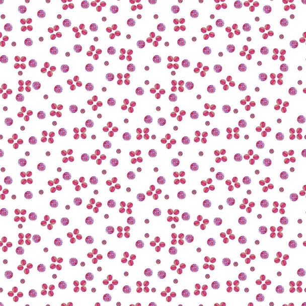 bezešvé vzor v růžové a fialové odstíny z malých kulatých detailů obsahující obraz bobulí a barevné přechody - Fotografie, Obrázek