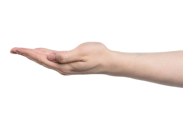 sinal de mão masculino, isolado com caminho de recorte no fundo branco
 - Foto, Imagem
