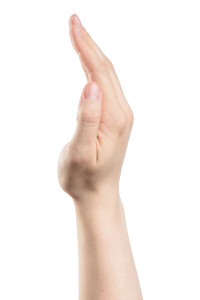 mužský znak ruky, izolovaný s oříznutou dráhou na bílém pozadí - Fotografie, Obrázek