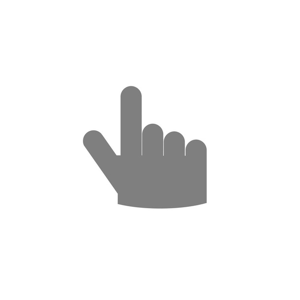 Main avec icône touchante sur fond blanc
. - Photo, image