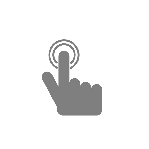 Hand with touching icon on white background. - Photo, Image
