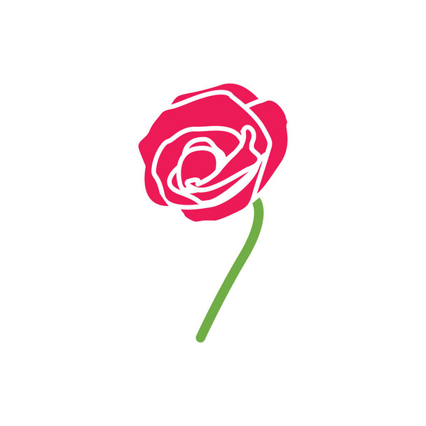 Rózsa ikon design sablon vektor elszigetelt - Vektor, kép
