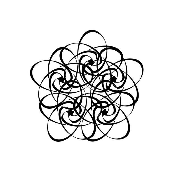 Abstraktní vzor šablony. Twisted intertwined shape element for design. - Vektor, obrázek