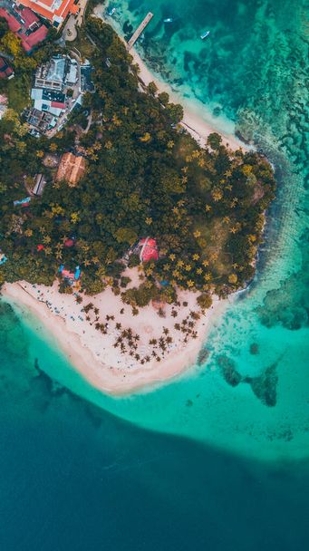 cayo levantado dron kép a sziget bacardi a dominikai köztársaság - Fotó, kép