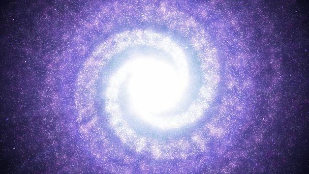 Beautiful Purple Spiral Galaxy in Space Swirling with Nebula Stars - Abstract Background Texture - Photo, Image