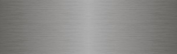 Texture panorama of silver metal with reflection - Vector, Image