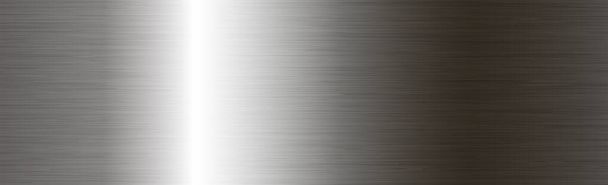 Textuur panorama van zilver metaal met reflectie - Vector, afbeelding