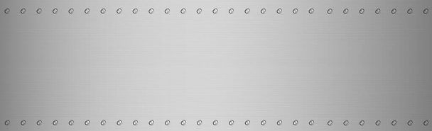 Πανόραμα υφής από ασήμι μέταλλο με αντανάκλαση - Διάνυσμα, εικόνα