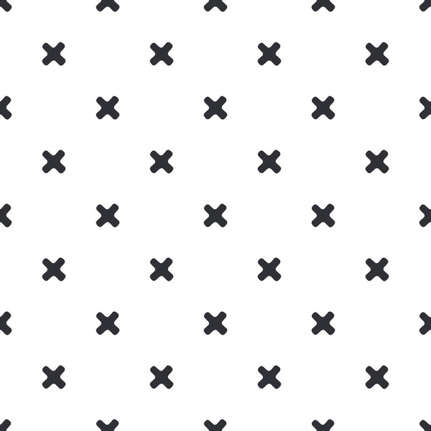 Cruz monocromática geométrica inconsútil o patrón de letra x, ilustración de vector de stock
 - Vector, imagen
