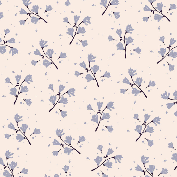 Floral bouquet vector pattern with small flowers and leaves, Elegant template for fashion prints - Vettoriali, immagini