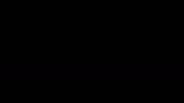 Ligne blanche Échelle exploratrice dentaire pour icône de dents isolée sur fond noir. Animation graphique de mouvement vidéo 4K
 - Séquence, vidéo
