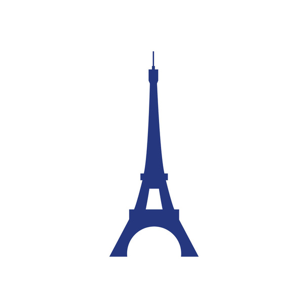 Happy Bastille Day Konzept, Eiffelturm-Ikone, flacher Stil - Vektor, Bild