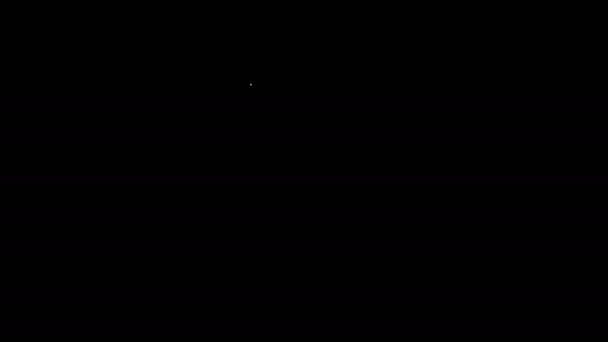 Linea bianca Cuore spezzato o icona del divorzio isolato su sfondo nero. Simbolo d'amore. San Valentino. Animazione grafica 4K Video motion - Filmati, video