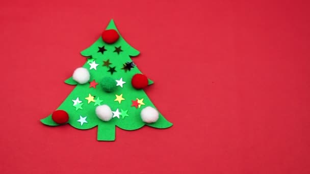 Happy New Year holiday background 2021. New Year celebration, close-up. Christmas tree - Footage, Video