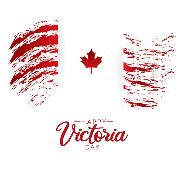 Happy Victoria Day with Crown and Flag Vector For Banner｜print - ベクター画像