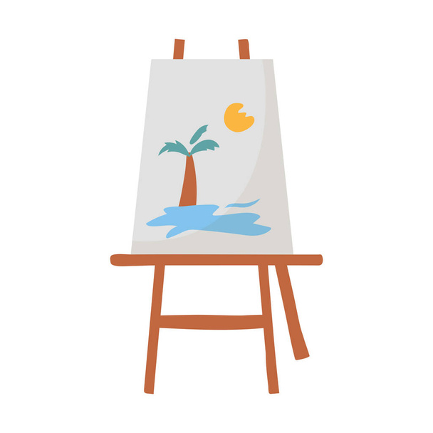 imagen tropical sobre lienzo diseño icono aislado
 - Vector, Imagen