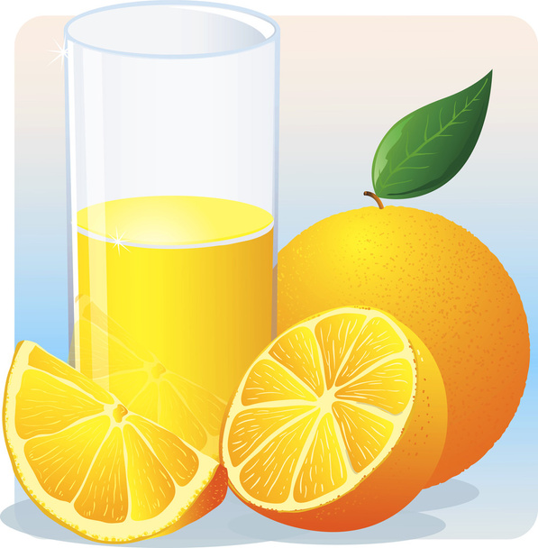 Иллюстрация иконы апельсинового сока
 - Вектор,изображение